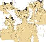  anthro breasts cheetah digital_media_(artwork) felid feline female fur hi_res mammal ng_hus nude open_mouth sleeping solo spots whiskers yawn 