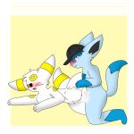  1:1 blush bodily_fluids cum digital_media_(artwork) duo female feral genital_fluids genitals hi_res kraft_masta male male/female nintendo nude penetration penis pokemon sex simple_background zora_the_bre 