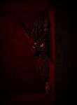  absurd_res anthro blender_(software) digital_media_(artwork) enderowy hi_res male red_eyes rexouium scary solo tunnel 