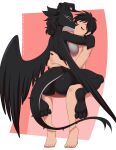  anthro black_body black_hair breasts butt dragon duo embrace eyes_closed feathered_wings feathers female female_on_human from_front_position hair hi_res horn hug human human_on_anthro interspecies intimate kissing male male/female male_on_anthro mammal mastery_position nude re-sublimity-kun romantic romantic_couple sex sitting spiked_tail spikes spikes_(anatomy) wings 