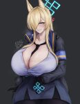  &lt;3 animal_humanoid between_breasts big_breasts breasts cleavage clothed clothing female hair hair_over_eye hi_res huge_breasts humanoid one_eye_obstructed solo zer0.zer0 