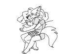  &lt;3 anon anthro bed bottomwear canid canine canis claws clothing conner_(sketchytoasty) duo embrace feet fingers furniture heart_underwear hug hugging_from_behind human interspecies_relationship larger_anthro_smaller_human male male/male mammal monochrome on_bed pillow romantic romantic_couple shirt shorts sketch sketchytoasty sleeping smile toes topwear underwear wolf 