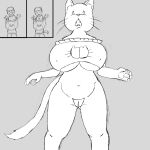  1:1 anthro big_breasts bottomless bottomless_female breast_expansion breast_growth breasts cat_lingerie clothed clothing expansion felid feline female flinger034 gender_transformation genitals growth hi_res human lingerie male male_to_female mammal monochrome nipple_outline partially_clothed pussy slightly_chubby solo species_transformation surprise transformation 