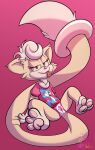  absurd_res anthro blep bottomless bottomless_female buster_bunny clothed clothing domestic_cat felid feline felis female hi_res lobofeo long_tail mammal nekotin_(yoshitura) panties pawpads paws scut_tail short_tail solo spread_legs spreading tail tiny_toon_adventures tongue tongue_out underwear warner_brothers yoshitura_(character) 