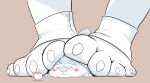  4_toes anthro biped blush claws duo effses feet foot_fetish foot_focus foot_play male male/male micro size_difference spats toe_claws toes underfoot 