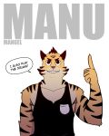  anthro armpit_hair body_hair clothing felid hi_res male mammal manu_(t0l0k) muscular muscular_male pantherine shirt solo t0l0k tank_top tiger topwear 