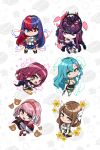  6+girls absurdres alear_(female)_(fire_emblem) alear_(fire_emblem) blue_eyes blue_hair braid breasts brown_hair chibi chloe_(fire_emblem) cleavage corset crossed_bangs fire_emblem fire_emblem_engage gloves goldmary_(fire_emblem) grimmelsdathird hair_ribbon heterochromia highres ivy_(fire_emblem) large_breasts long_hair looking_at_viewer multicolored_hair multiple_girls red_eyes red_hair ribbon short_hair split-color_hair tiara two-tone_hair very_long_hair white_gloves white_ribbon yunaka_(fire_emblem) 