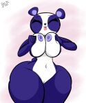  2023 anthro areola bear big_areola big_breasts blue_body blue_fur breast_squish breasts curvy_figure digital_drawing_(artwork) digital_media_(artwork) eyelashes eyes_closed female fur genitals giant_panda gloryworm hasbro hi_res holding_breast hourglass_figure huge_breasts huge_thighs littlest_pet_shop mammal multicolored_body multicolored_fur navel nipples nude penny_ling pussy short_tail signature simple_background small_waist smile solo squish tail thick_thighs tongue tongue_out two_tone_body two_tone_fur voluptuous wasp_waist white_body white_fur wide_hips 