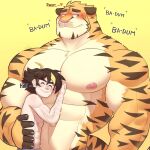  &lt;3 abs anthro arm_hair big_muscles big_pecs black_hair blonde_hair blush body_hair clothed clothing duo embrace english_text eyes_closed felid fur grin hair hi_res holding_partner hug human human_on_anthro interspecies intimate larger_anthro larger_male male male/male mammal multicolored_body multicolored_fur multicolored_hair muscular muscular_anthro muscular_male nipples pantherine pecs romantic romantic_couple same22shark size_difference smaller_human smaller_male smile striped_body striped_fur stripes text tiger topless topless_male underwear underwear_only white_body white_fur yellow_body yellow_fur 