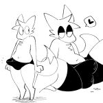  &lt;3 anthro bodily_fluids bulge canid canine chest_tuft clothed clothing cum cum_in_clothing cum_in_underwear cum_through_clothing cum_through_underwear erection erection_under_clothing fox genital_fluids half-closed_eyes male mammal narrowed_eyes navel precum slightly_chubby solo squishy_(artist) tail thick_thighs tobi_(squishy) tuft underwear wet wet_clothing wet_underwear 