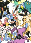  absurd_res bwrd duo eevee eeveelution espeon female feral generation_1_pokemon generation_2_pokemon generation_4_pokemon generation_6_pokemon hi_res hybrid jolteon male nintendo pikachu pokemon pokemon_(species) pudi_(labbit1337) shinx sylveon umbreon vaporeon 