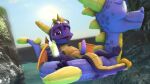  activision claws dragon feral genitals hi_res lewdview looking_at_viewer male penis scalie smile solo spyro spyro_the_dragon tail wings 