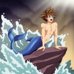  animal_humanoid blue_eyes blush brown_hair cetacean dolphin fin frankly-art hair humanoid humanoid_taur kingdom_hearts legless male mammal marine marine_humanoid marine_taur merfolk navel nipples nude open_mouth pecs rock slim small_waist solo sora_(kingdom_hearts) sparkles spiky_hair split_form square_enix tail taur the_little_mermaid toothed_whale waist wave 