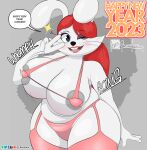  anthro big_breasts big_butt bikini breasts butt clothing female hair hi_res lagomorph leporid makeup mammal marie_rabbit_(rarehare) nipple_outline rabbit rarehare red_hair solo swimwear thick_thighs tight_clothing 