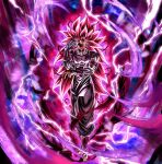  1boy aura crimson-masked_saiyan dougi dragon_ball dragon_ball_heroes electricity energy gloves goku_black highres non-web_source pink_hair purple_sash red_eyes sash solo super_saiyan super_saiyan_3 super_saiyan_rose super_saiyan_rose_3 time_breaker_mask 