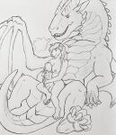  anthro anthro_on_feral bestiality bodyjob breast_play breasts breath canid dragon duo embrace female female_on_feral feral genitals graphite_(artwork) handjob hgythshs hi_res horn hug larger_feral larger_male male male/female mammal monochrome on_lap pencil_(artwork) penile penile_spines penis penis_hug scalie sex sitting sitting_on_lap size_difference size_play smaller_anthro smaller_female tail thigh_sex titfuck traditional_media_(artwork) two-handed_handjob wings 