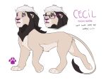  all_fours alternate_species cecil_gershwin_palmer english_text eyewear felid feral furrification glasses hair lion male mammal mane pantherine pawpads paws psychoaciid solo tail tail_tuft text tuft welcome_to_night_vale 
