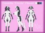  absurd_res anthro black_body black_fur black_hair blue_eyes bovid bovine cattle caulette_flower communaughty competition contest female fur hair hi_res horn mammal model_sheet nipples pubes solo spots spotted_body spotted_fur standing tail white_body white_fur white_hair 