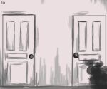  detailed_background door hi_res ink number splatter the_magnus_archives twistyblitzy wall_(structure) zero_pictured 