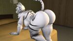  16:9 3d_(artwork) anthro bed bent_over big_butt blue_eyes breasts bubble_butt butt digital_media_(artwork) felid female furniture hi_res huge_butt inside kyleroo looking_at_viewer mammal muscular muscular_female nude pantherine petruz_(copyright) presenting presenting_hindquarters raised_tail side_boob smile solo source_filmmaker tail teeth tiger tiger_(petruz) widescreen 
