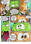  anthro bow_tie clothed clothing comic detailed_background dialogue duo facial_hair fan_character greenie_(pancaketiffy) hair hi_res male marine nickelodeon pancaketiffy plant robert_(pancaketiffy) sea_sponge smile spanish_text speech_bubble spongebob_squarepants suit text toony translation_check translation_request 