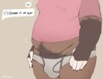  anthro bear belly briefs bulge clothing detailed_bulge dialogue fupa male mammal minedoo minedoo_(character) overweight overweight_male shirt solo t-shirt thick_arms thick_thighs topwear underwear 