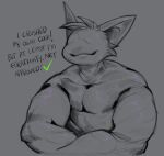  anthro big_ears blind eyeless furaffinity generation_1_pokemon hair male muscular nintendo o-ishi pecs pokemon pokemon_(species) pose simple_background smile solo text upload_policy_2.7 zazu_(o-ishi) zubat 