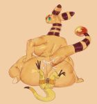  ampharos anthro balls big_breasts big_butt blue_eyes bodily_fluids breasts butt butt_smother cum cum_on_butt cumshot dominant dominant_female drawfruit duo ejaculation erection facesitting female female_on_top generation_2_pokemon generation_6_pokemon genital_fluids genitals hands-free heliolisk hi_res huge_breasts huge_butt larger_female male male/female nintendo on_top penis pokemon pokemon_(species) rear_view reptile scalie sitting_on_another size_difference smaller_male smothering thick_thighs yellow_body 