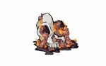  aldrich_devourer_of_gods dark_souls_(series) dark_souls_iii fire highres no_humans simple_background skull slime_(substance) solo teeth white_background zunkome 