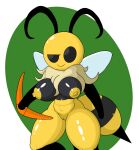  antennae_(anatomy) anthro arthropod arthropod_abdomen bee boomerang breasts bug_fables female fluffy genitals hi_res hymenopteran insect insect_wings moonsprout_games nipples poraka7 pussy solo thick_thighs vi_(bug_fables) wings yellow_body 