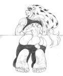  absurd_res anal anthro big_butt big_feet butt duo english_text feet from_behind_position generation_5_pokemon generation_8_pokemon helmeet_el_gato hi_res male male/male monochrome nintendo pokemon pokemon_(species) scorbunny sex sharing_clothing smaller_top sunny_flowers text zed_burrows zoroark 