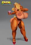  activision anthro areola bandicoot big_breasts blonde_hair breasts crabtopus crash_bandicoot_(series) female genitals hair hi_res huge_breasts lips mammal marsupial muscular muscular_anthro muscular_female nipple_outline nipples nude pussy scut_tail short_tail solo tail tawna_bandicoot thick_thighs wide_hips 
