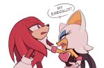  2023 bat clothing echidna fangs gloves handwear hi_res knuckles_the_echidna mammal monotreme rouge_the_bat sega simple_background sonic_the_hedgehog_(series) speech_bubble strangling teeth text toonsite white_background 