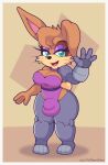  anthro archie_comics big_breasts breasts bulge bunnie_rabbot cheek_tuft choker cleavage clothed clothing cybernetic_arm cybernetic_leg cybernetic_limb cybernetics cyborg facial_tuft fur gesture gynomorph half-closed_eyes hi_res intersex jewelry lagomorph leotard leporid looking_at_viewer machine mammal multicolored_body multicolored_fur narrowed_eyes necklace rabbit scut_tail sega short_tail smile smiling_at_viewer solo sonic_the_hedgehog_(archie) sonic_the_hedgehog_(comics) sonic_the_hedgehog_(series) tail thick_thighs thisnameistaken tuft two_tone_body two_tone_fur waving waving_at_viewer whiskers wide_hips 