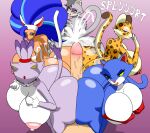  absurd_res animal_humanoid anthro big_breasts big_butt big_nipples big_penis blaze_the_cat bodily_fluids breast_grab breasts butt capcom cat_humanoid chubby_female clawroline cum curvy_figure darkstalkers ejaculation faceless_character faceless_male felicia_(darkstalkers) felid felid_humanoid feline feline_humanoid female genital_fluids genitals gradient_background group hand_on_breast harem hi_res hot_dogging huge_breasts huge_butt huge_penis humanoid interspecies jonhexelleirr kirby_(series) leopard lustful_gaze male male/female mammal mammal_humanoid mature_anthro mature_female melira_(pibby) nintendo nipples pantherine penis penny_(ggh) royalty sega sex shy simple_background sonic_the_hedgehog_(series) standing thick_thighs voluptuous wide_hips 
