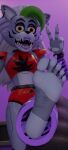  animatronic anthro clothing ebonclaws feet female fingers five_nights_at_freddy&#039;s five_nights_at_freddy&#039;s:_security_breach foot_fetish foot_focus gesture green_hair grey_hair hair hi_res lipstick looking_at_viewer machine makeup nails purple_clothing red_clothing robot roxanne_wolf_(fnaf) scottgames selfie smile smiling_at_viewer solo steel_wool_studios toenails toes v_sign 