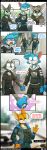  7_panel_comic absurd_res anthro blue_body blue_fur blurred_background canid canine cheek_tuft choker clothing dialogue domestic_cat english_text facial_tuft felid feline felis fennec fox fur gesture grey_body grey_fur half-closed_eyes hand_holding hi_res hoodie humor hybrid jay-r jay-r_(character) jewelry leo_(jay-r) male mammal multicolored_body multicolored_fur narrowed_eyes necklace orange_body orange_fur page_(jay-r) smile speech_bubble text topwear tuft two_tone_body two_tone_fur waving white_body white_fur wide_eyed 