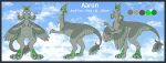  2023 3_fingers 3_toes 4_ears aaron_(avali) absurd_res avali avali_taur avian avian_taur biped biped_taur blue_border border character_name claws cloud cloudscape color_swatch digital_drawing_(artwork) digital_media_(artwork) digitigrade english_text feather_tuft feathered_wings feathers featureless_crotch feet fingers flat_colors front_view gender_name green_body green_eyes green_feathers green_scutes grey_body grey_claws grey_feathers grey_head grey_pawpads grey_sclera grey_wings height hi_res information long_ears long_neck male male_(lore) measurements model_sheet multi_ear nude nude_male nude_taur outline pawpads portrait side_view sky sky_background small_upper_body solo species_name standing stated_bisexuality stated_sexuality tail taur taurification taurified text thecatherd three-quarter_view toes tuft white_outline winged_arms wings zillyhoo 