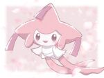  alternate_color blush cherry_blossoms full_body jirachi no_humans pink_theme pokemon pokemon_(creature) smile solo zenu_(zinc_pokemon) 