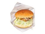  aon968 burger cheese commentary fish_burger food food_focus fried_fish lettuce no_humans original realistic signature simple_background still_life white_background 