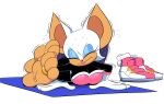  barefoot bat digit_ring eyes_closed feet hi_res jewelry mammal ring rouge_the_bat sega shelfi soles sonic_the_hedgehog_(series) toe_ring toes yoga yoga_mat 