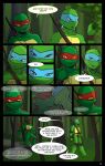  bandanna blush brother_(lore) brothers_(lore) comic dialogue duo eyes_closed flirting forest hi_res incest_(lore) kerchief kissing leonardo_(tmnt) male momorawrr neattea outside plant raphael_(tmnt) reptile scalie sibling_(lore) teenage_mutant_ninja_turtles tree turtle 