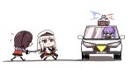  3girls akaoni_(zumt3548) ark_royal_(azur_lane) arrest azur_lane bird car dark deal_with_it_(meme) enterprise_(azur_lane) essex_(azur_lane) long_hair meme motor_vehicle multiple_girls necktie police police_car purple_hair rope short_hair white_hair 