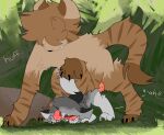  ambiguous_gender ambiguous_penetrated brown_body brown_fur detailed_background domestic_cat duo fan_character felid feline felis feral feral_on_feral feral_penetrated feral_penetrating feral_penetrating_feral fur hi_res male male/ambiguous male_penetrating male_penetrating_ambiguous mammal moonyqix nature nature_background penetration questionable_consent sex warriors_(cats) 