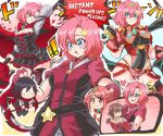  1girl absurdres blue_eyes blush breasts character_doll cleavage closed_mouth cosplay fingerless_gloves gloves grin hair_ornament heart highres hololive inugami_korone kirby kirby_(series) large_breasts lewdamone looking_at_viewer open_mouth parted_lips personification pink_hair pyra_(xenoblade) pyra_(xenoblade)_(cosplay) red_gloves ruby_rose ruby_rose_(cosplay) rwby short_hair smile star_(symbol) star_hair_ornament teeth upper_teeth_only xenoblade_chronicles_(series) xenoblade_chronicles_2 zipper zipper_pull_tab 