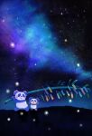  2023 absurd_res anthro araru bear biped blush chibi giant_panda hi_res mammal night star tanabata walking white_body 
