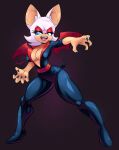  2023 absurd_res anthro bat blue_eyes breasts cleavage clothed clothing collarbone eyelashes eyeshadow female glistening glistening_breasts glistening_clothing hi_res inner_ear_fluff jamoart looking_at_viewer makeup mammal marvel membrane_(anatomy) membranous_wings morbius open_mouth red_eyeshadow rouge_the_bat sega sharp_teeth solo sonic_the_hedgehog_(series) spider-man_(series) teeth tuft wings 