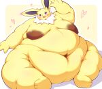  &lt;3 2023 anthro areola belly belly_overhang big_belly big_breasts big_butt blue_areola blush border breasts brown_nipples butt butt_focus butt_grab chubby_cheeks cute_fangs eeveelution eyebrows fat_rolls female fluffy fluffy_tail front_view full-length_portrait fur generation_1_pokemon gesture hand_on_butt hi_res huge_belly huge_thighs jolteon long_ears looking_at_viewer looking_back mane morbidly_obese morbidly_obese_female navel neck_tuft nintendo nipples nude obese obese_anthro obese_female open_mouth overweight overweight_anthro overweight_female pokemon pokemon_(species) portrait purple_eyes radiowave shaded simple_background sitting smile solo tail thick_thighs tuft waving wide_hips yellow_body yellow_fur 