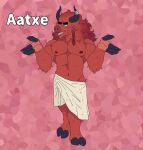  aatxe alphabet animal_humanoid anthro barazoku basque bottomwear bovid bovid_horn bovid_humanoid bovid_satyr bovine bovine_ears bovine_hooves bovine_horn bovine_humanoid bovine_satyr bovine_tail braided_hair cattle chippybooru clothing cryptid fur hair hi_res horn humanoid lingerie loincloth male mammal mammal_humanoid monster monsterfucking mythology pecs red_body red_bull red_fur solo solo_focus terato teratophilia 