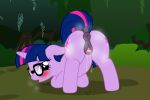  absurd_res anus ass_up badumsquish blush bodily_fluids dripping_pussy equestria_girls equid equine eyewear feral forest friendship_is_magic fur genital_fluids genitals glasses hair hasbro hi_res horn in_heat lying mammal musk musk_clouds my_little_pony on_front outside plant puffy_anus purple_body purple_eyes purple_fur purple_hair pussy pussy_juice quadruped sci-twi sweat sweatdrop tree twilight_sparkle_(eg) twilight_sparkle_(mlp) unicorn 